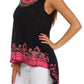 Sakkas Wild Raven Batik Hi Lo Blouse / Tunic
