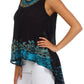 Sakkas Wild Raven Batik Hi Lo Blouse / Tunic