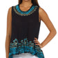 Sakkas Wild Raven Batik Hi Lo Blouse / Tunic