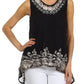 Sakkas Wild Raven Batik Hi Lo Blouse / Tunic
