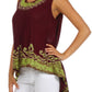 Sakkas Wild Raven Batik Hi Lo Blouse / Tunic