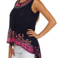 Sakkas Wild Raven Batik Hi Lo Blouse / Tunic