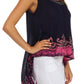 Sakkas Wild Raven Batik Hi Lo Blouse / Tunic