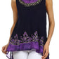 Sakkas Wild Raven Batik Hi Lo Blouse / Tunic