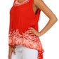 Sakkas Wild Raven Batik Hi Lo Blouse / Tunic