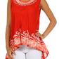 Sakkas Wild Raven Batik Hi Lo Blouse / Tunic