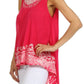 Sakkas Wild Raven Batik Hi Lo Blouse / Tunic