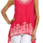 Sakkas Wild Raven Batik Hi Lo Blouse / Tunic