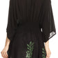 Sakkas Women's Embroidered Batik Gauzy Rayon Tunic Blouse