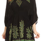 Sakkas Women's Embroidered Batik Gauzy Rayon Tunic Blouse