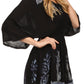Sakkas Women's Embroidered Batik Gauzy Rayon Tunic Blouse