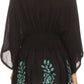 Sakkas Women's Embroidered Batik Gauzy Rayon Tunic Blouse