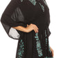 Sakkas Women's Embroidered Batik Gauzy Rayon Tunic Blouse