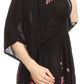 Sakkas Women's Embroidered Batik Gauzy Rayon Tunic Blouse