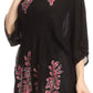 Sakkas Women's Embroidered Batik Gauzy Rayon Tunic Blouse