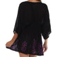 Sakkas Women's Embroidered Batik Gauzy Rayon Tunic Blouse