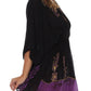 Sakkas Women's Embroidered Batik Gauzy Rayon Tunic Blouse