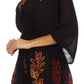 Sakkas Women's Embroidered Batik Gauzy Rayon Tunic Blouse