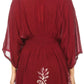 Sakkas Women's Embroidered Batik Gauzy Rayon Tunic Blouse
