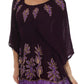 Sakkas Women's Embroidered Batik Gauzy Rayon Tunic Blouse
