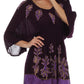 Sakkas Women's Embroidered Batik Gauzy Rayon Tunic Blouse