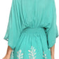 Sakkas Women's Embroidered Batik Gauzy Rayon Tunic Blouse