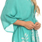 Sakkas Women's Embroidered Batik Gauzy Rayon Tunic Blouse