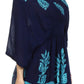 Sakkas Women's Embroidered Batik Gauzy Rayon Tunic Blouse