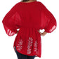 Sakkas Women's Embroidered Batik Gauzy Rayon Tunic Blouse