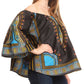 Sakkas Efua Wax Ankara Dutch African Print Pirate Casual Top Colorful