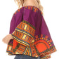 Sakkas Efua Wax Ankara Dutch African Print Pirate Casual Top Colorful