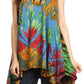 Sakkas Jaida Elegant High Low Tie Dye Tank Top