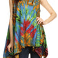 Sakkas Jaida Elegant High Low Tie Dye Tank Top