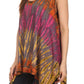 Sakkas Jaida Elegant High Low Tie Dye Tank Top