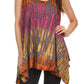 Sakkas Jaida Elegant High Low Tie Dye Tank Top