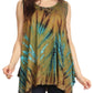 Sakkas Jaida Elegant High Low Tie Dye Tank Top