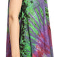 Sakkas Jaida Elegant High Low Tie Dye Tank Top