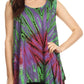 Sakkas Jaida Elegant High Low Tie Dye Tank Top