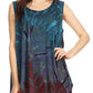 Sakkas Jaida Elegant High Low Tie Dye Tank Top
