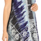 Sakkas Marin Women's Sleeveless Loose Boho Casual Tank Top Blouse Tie-dye & Batik