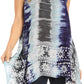 Sakkas Marin Women's Sleeveless Loose Boho Casual Tank Top Blouse Tie-dye & Batik
