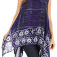 Sakkas Marin Women's Sleeveless Loose Boho Casual Tank Top Blouse Tie-dye & Batik