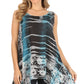 Sakkas Marin Women's Sleeveless Loose Boho Casual Tank Top Blouse Tie-dye & Batik