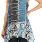 Sakkas Marin Women's Sleeveless Loose Boho Casual Tank Top Blouse Tie-dye & Batik