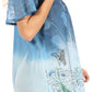 Sakkas Petra Women's Casual Loose Flared Corset Short Sleeve Lace Blouse Top Tunic
