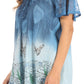 Sakkas Petra Women's Casual Loose Flared Corset Short Sleeve Lace Blouse Top Tunic