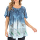 Sakkas Petra Women's Casual Loose Flared Corset Short Sleeve Lace Blouse Top Tunic