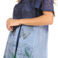 Sakkas Petra Women's Casual Loose Flared Corset Short Sleeve Lace Blouse Top Tunic
