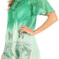 Sakkas Petra Women's Casual Loose Flared Corset Short Sleeve Lace Blouse Top Tunic