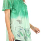 Sakkas Petra Women's Casual Loose Flared Corset Short Sleeve Lace Blouse Top Tunic